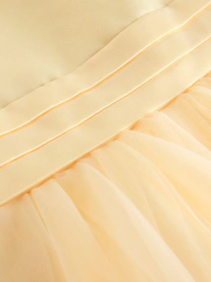 Yellow Flower Girl Bow Dress (3-12yrs) image 8
