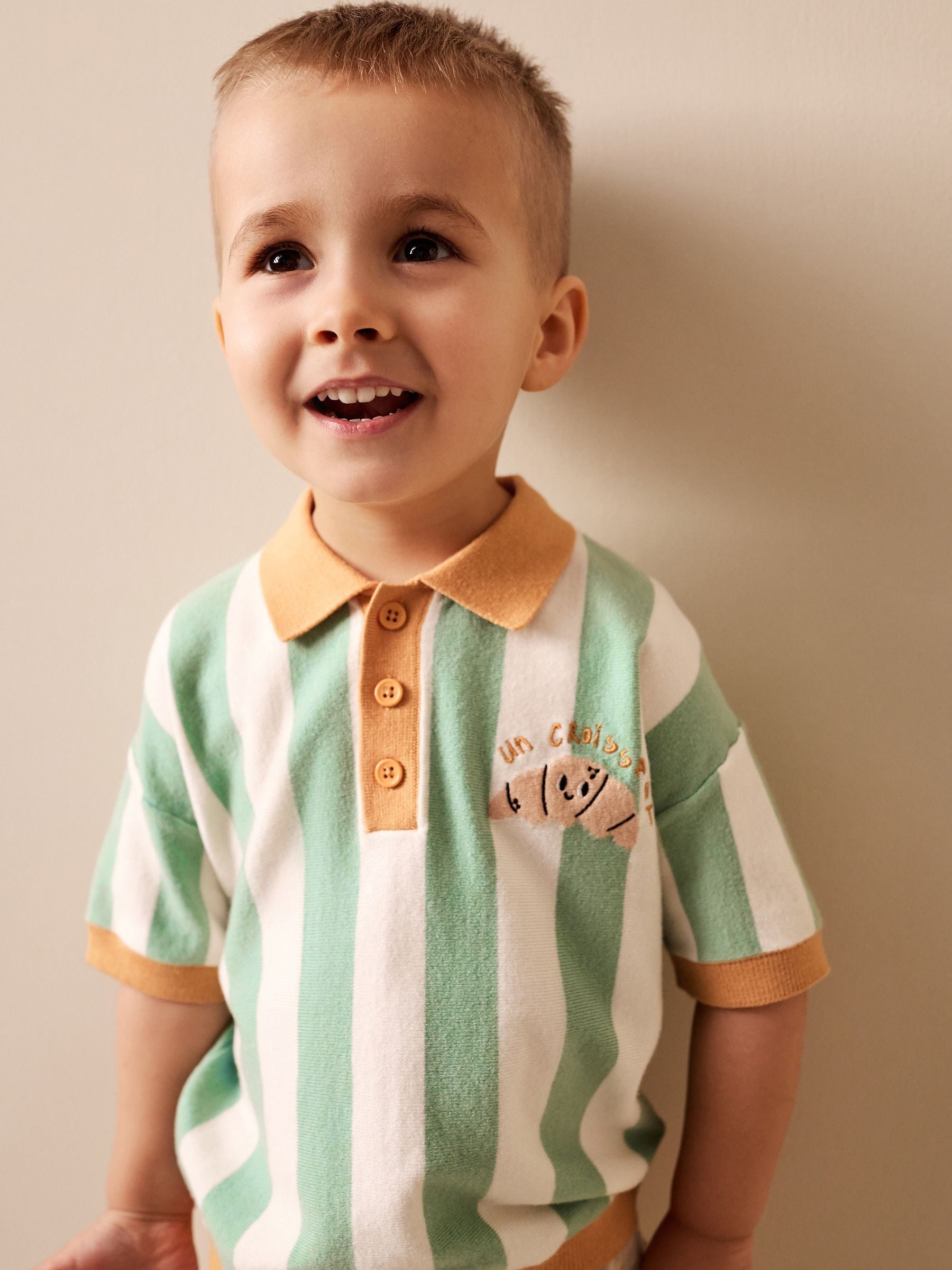 Dsiney Kidz - Striped Character Button Neck Knitted Polo Shirt (3mths-7yrs) image 4