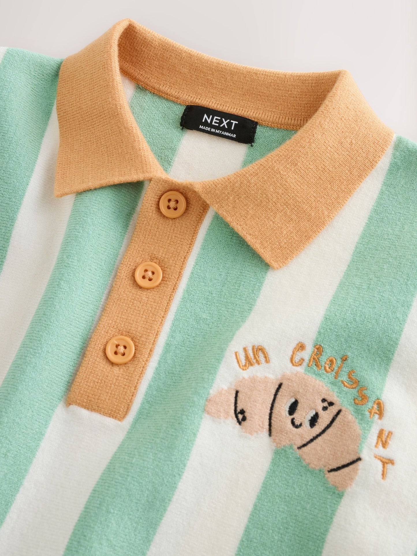 Dsiney Kidz - Striped Character Button Neck Knitted Polo Shirt (3mths-7yrs) image 7