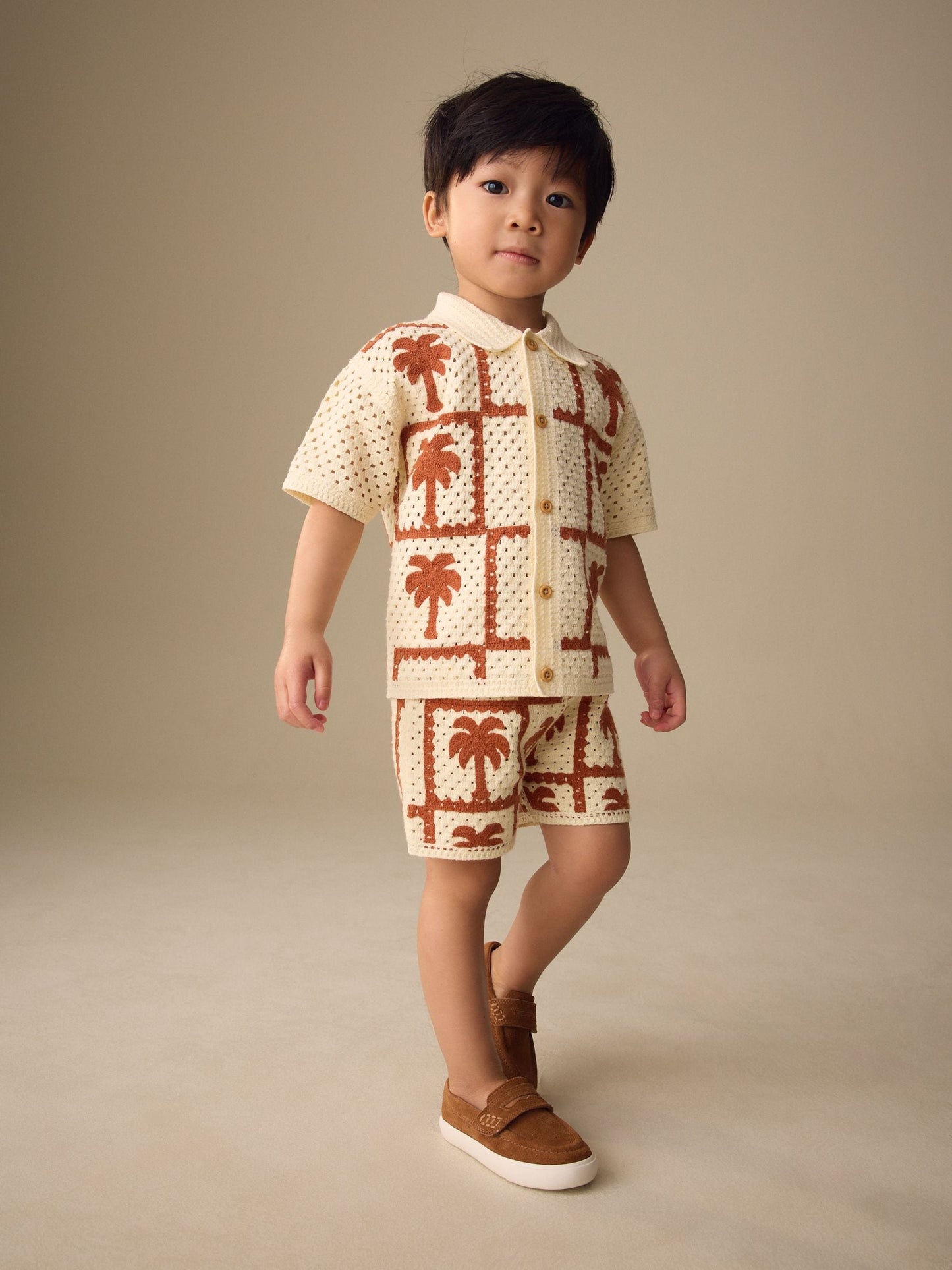 Rust Brown Crochet Palm Tree Set (12mths-7yrs) image 1