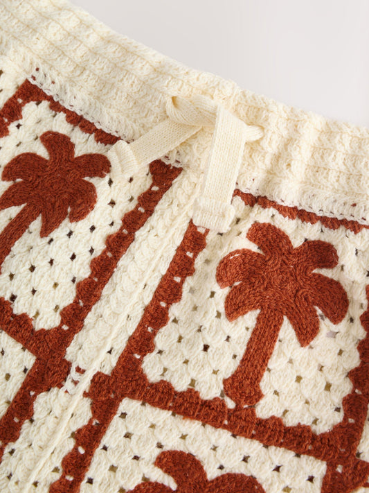 Rust Brown Crochet Palm Tree Set (12mths-7yrs) image 3