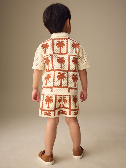Rust Brown Crochet Palm Tree Set (12mths-7yrs) image 3