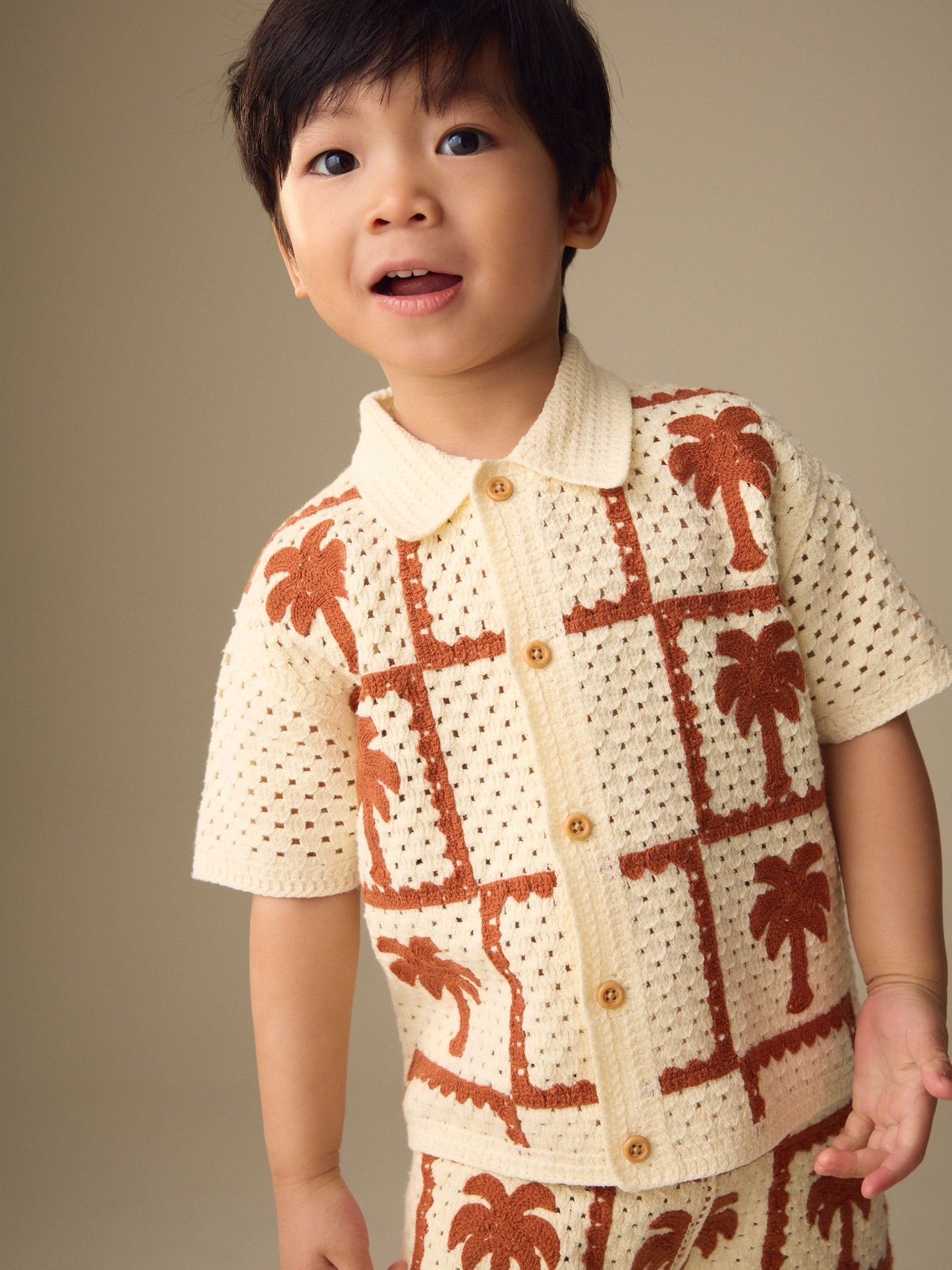 Rust Brown Crochet Palm Tree Set (12mths-7yrs) image 4