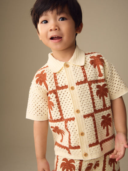 Rust Brown Crochet Palm Tree Set (12mths-7yrs) image 4
