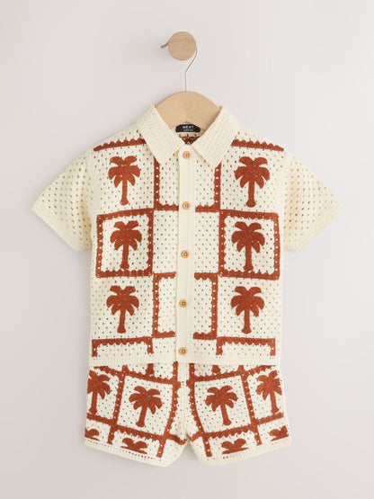 Rust Brown Crochet Palm Tree Set (12mths-7yrs) image 5
