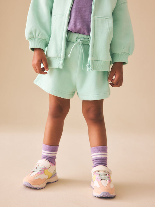Mint Green Plain Sweat Shorts (3mths-7yrs) image 1