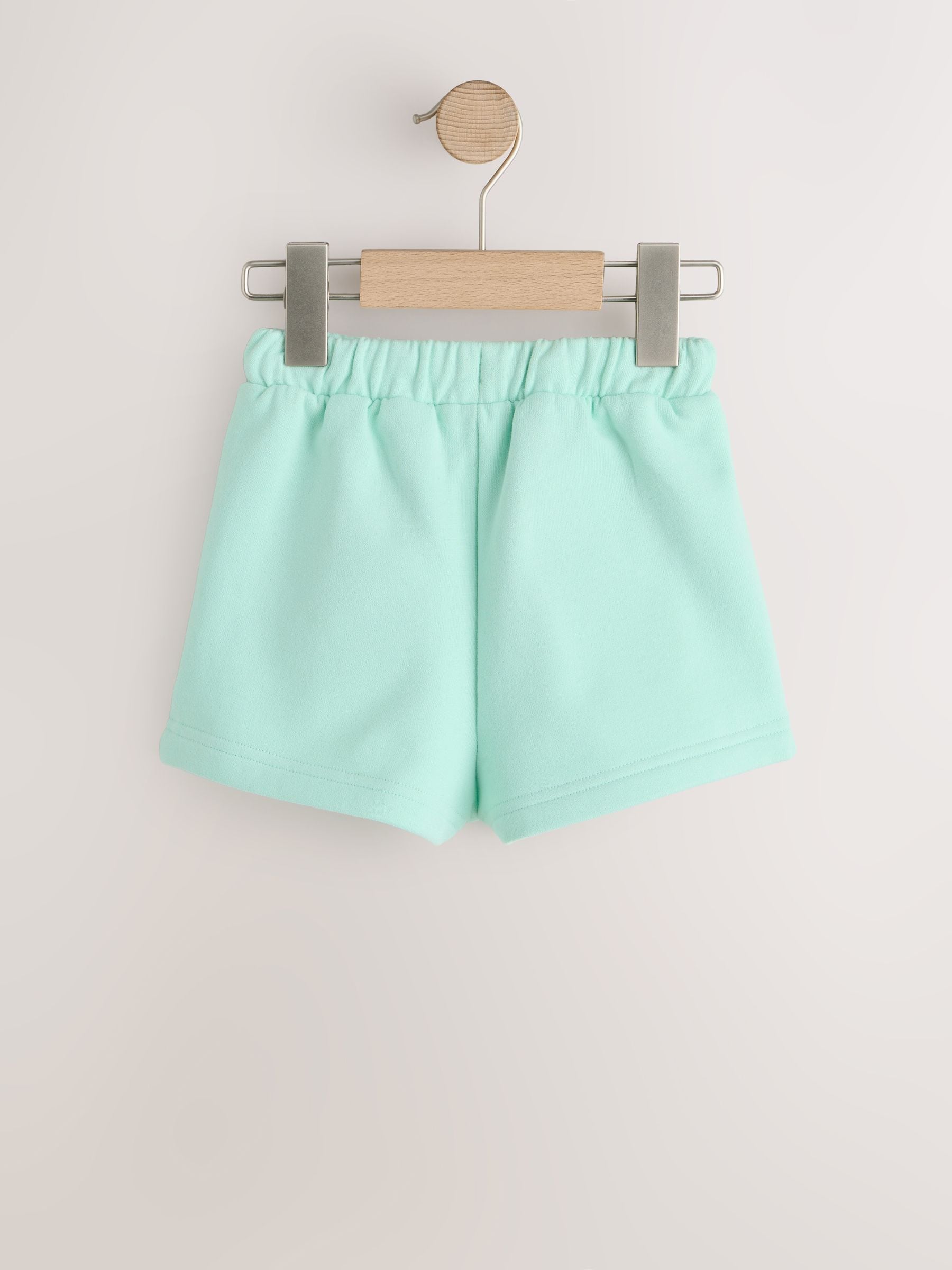 Mint Green Plain Sweat Shorts (3mths-7yrs) image 6