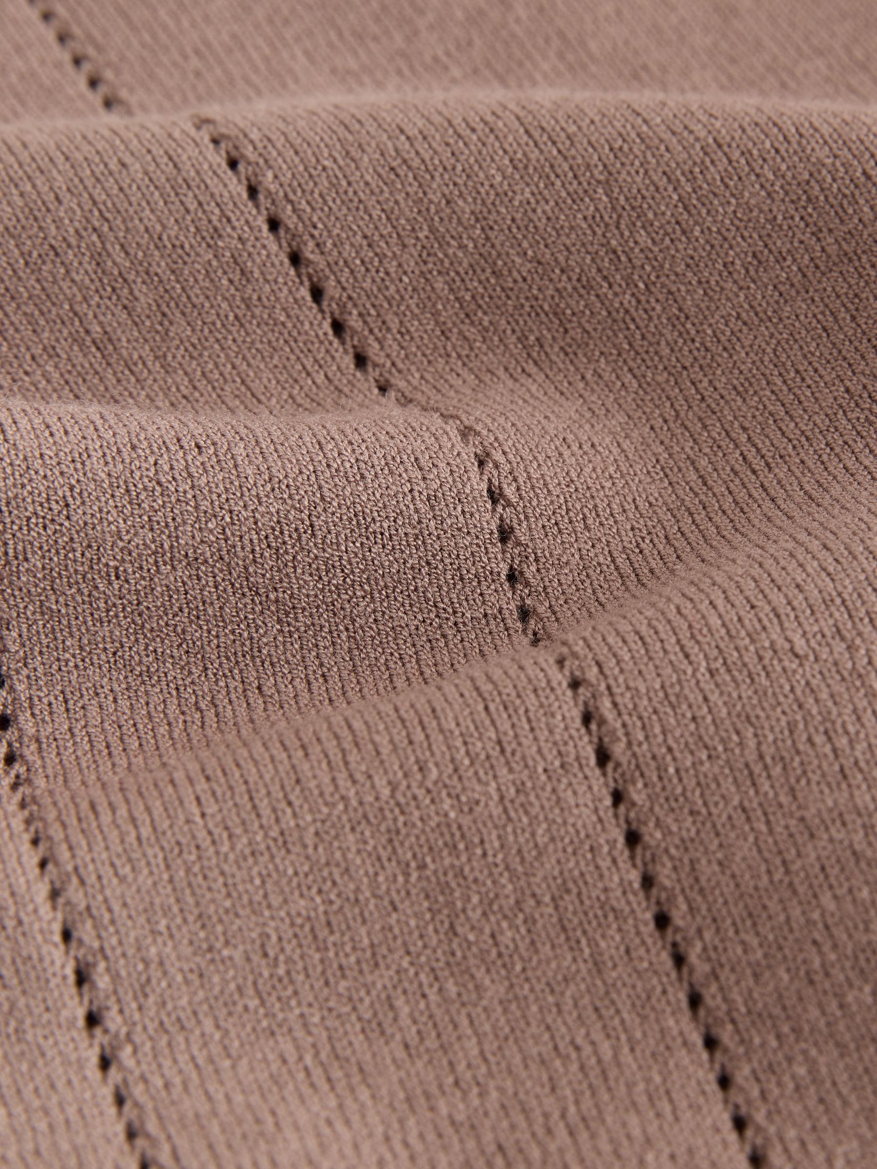 Dsiney Kidz - Taupe Brown Knitted Revere Collar Polo Shirt (3-16yrs) image 3