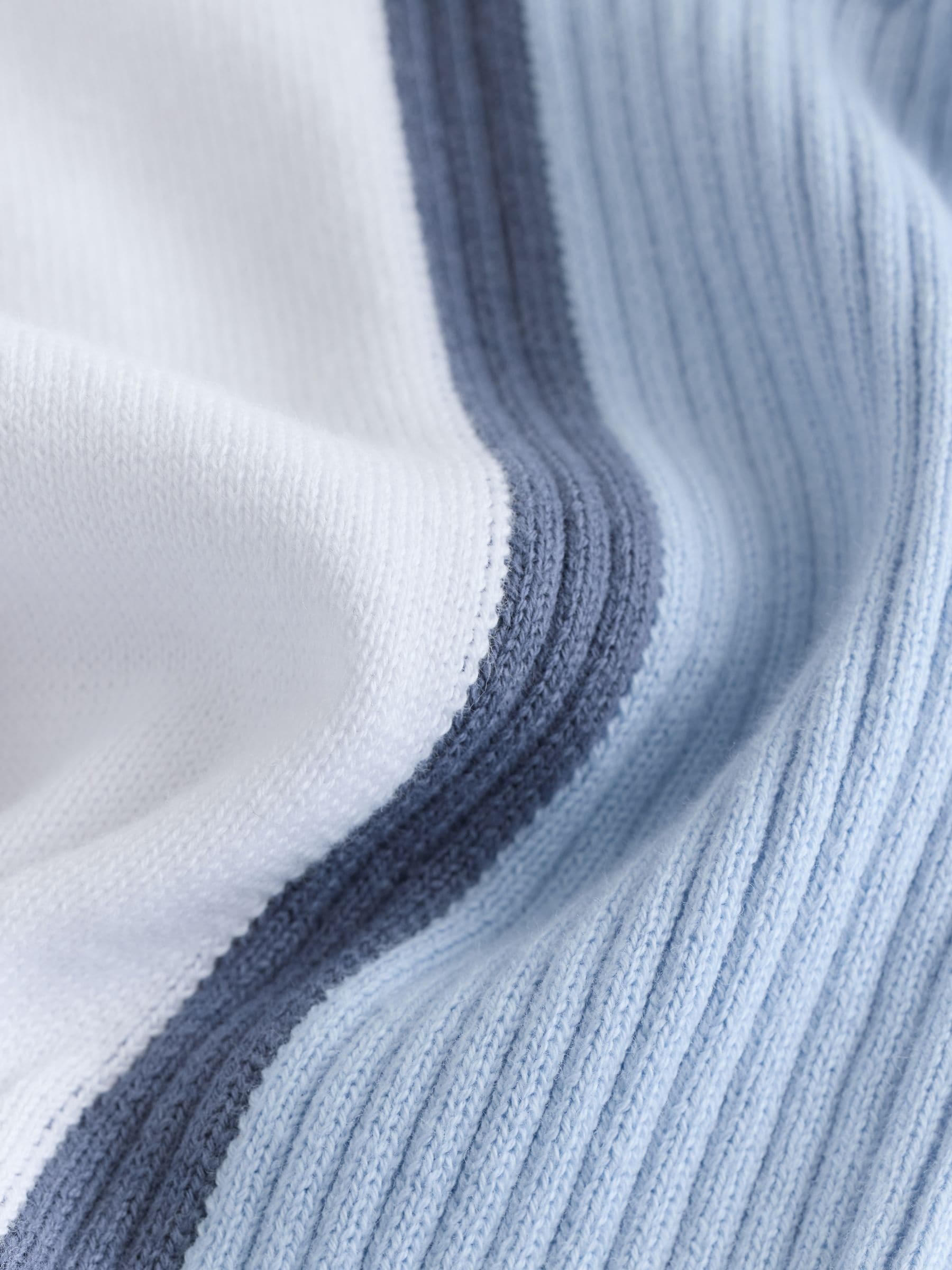 Dsiney Kidz - Blue/White Knitted Zip Neck Polo Shirt (3-16yrs) image 4