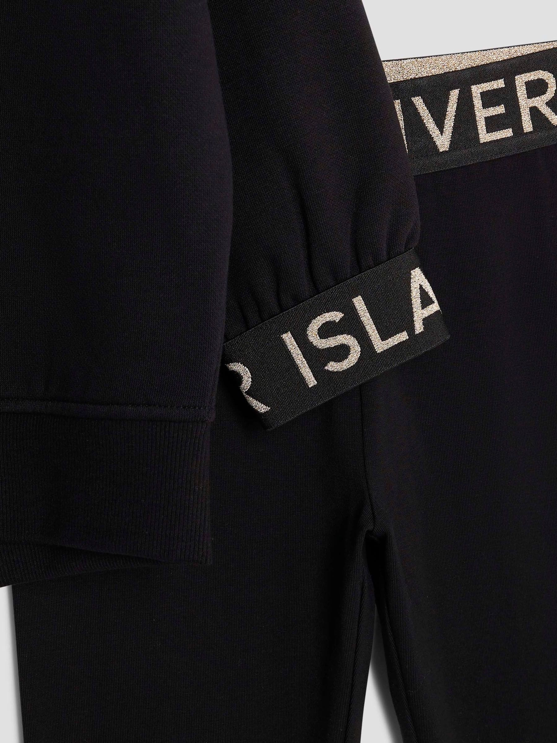Dsiney Kidz - River Island Black Split Back Top and Leggings Set image 4