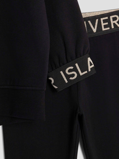 Dsiney Kidz - River Island Black Split Back Top and Leggings Set image 4