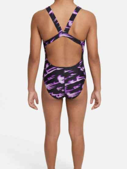 Dsiney Kidz - Nike Purple Hydrastrong Multi Print Fastback Swimsuit image 2