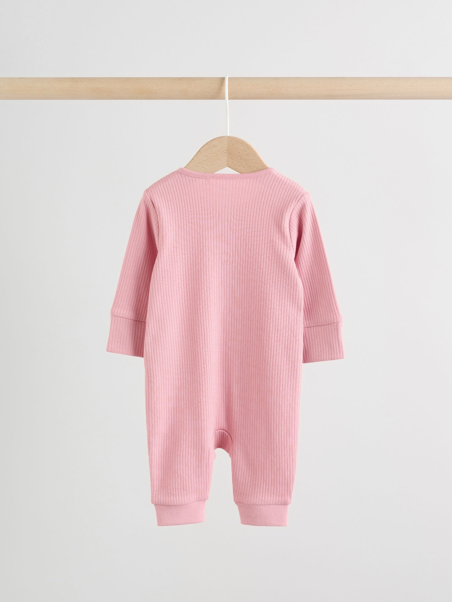 Pink 5 Pack Two Way Zip Baby Footless Sleepsuits (0mths-3yrs) image 4