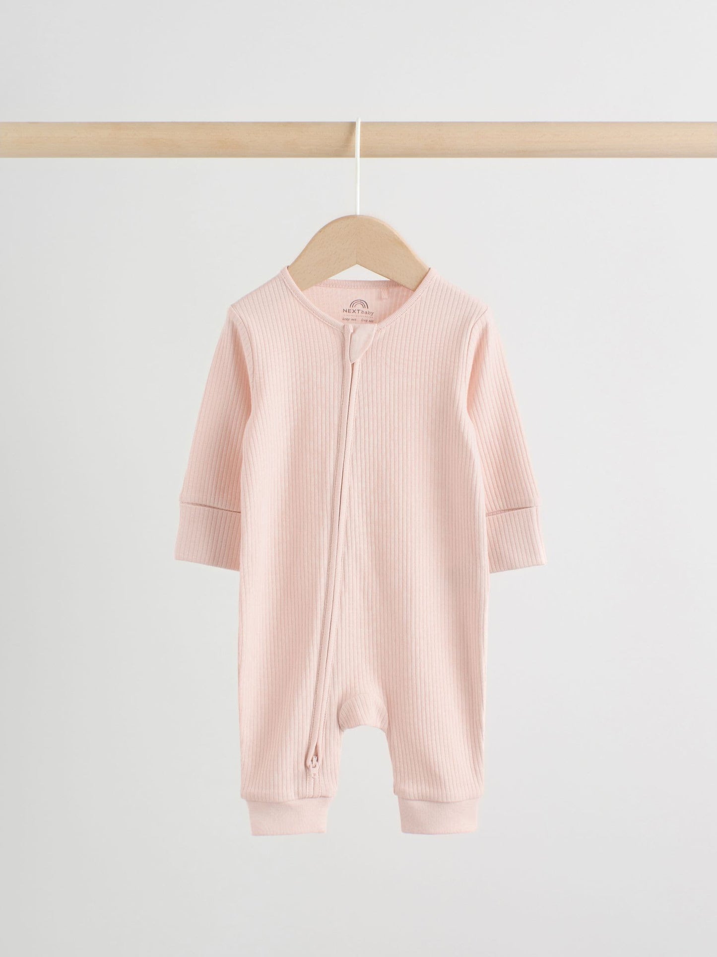 Pink 5 Pack Two Way Zip Baby Footless Sleepsuits (0mths-3yrs) image 5