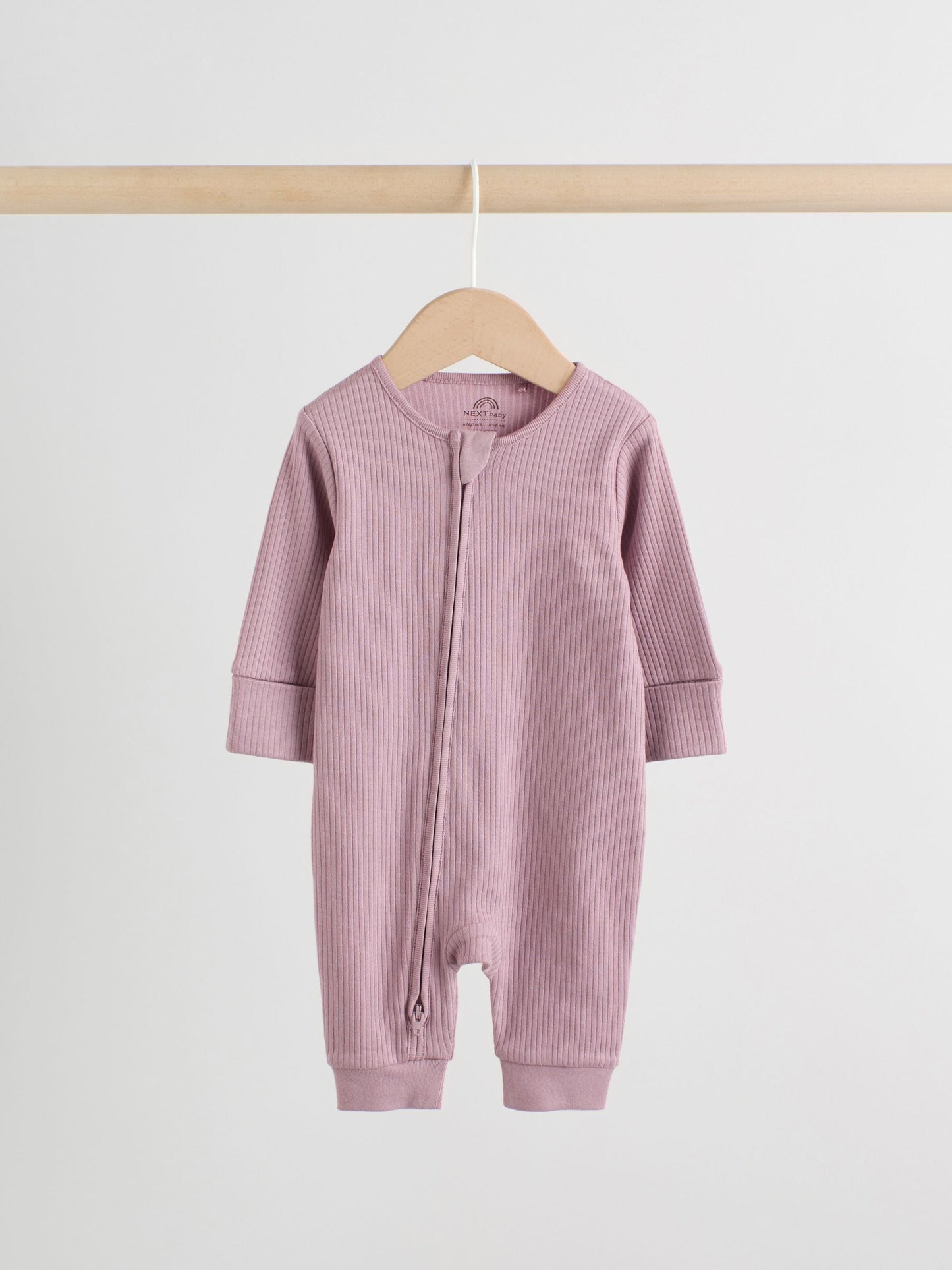 Pink 5 Pack Two Way Zip Baby Footless Sleepsuits (0mths-3yrs) image 7