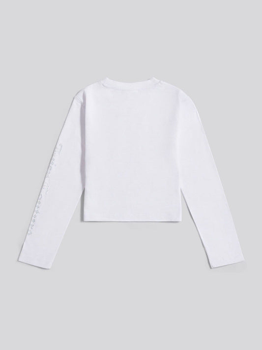 Dsiney Kidz - Juicy Couture White Baby Diamante Arm Long Sleeve T-Shirt image 2