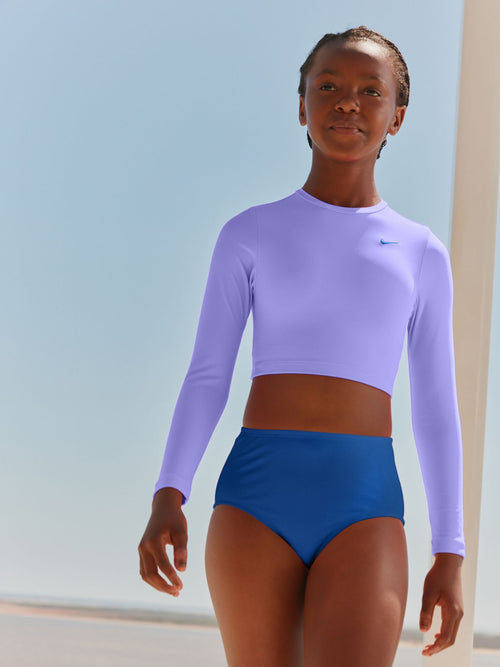 Dsiney Kidz - Nike Purple Colour Block Long Sleeve Bikini Set image 1
