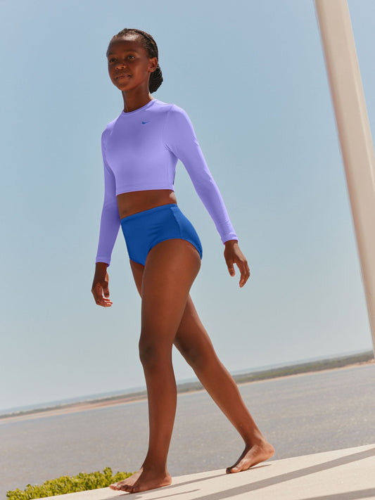 Dsiney Kidz - Nike Purple Colour Block Long Sleeve Bikini Set image 2