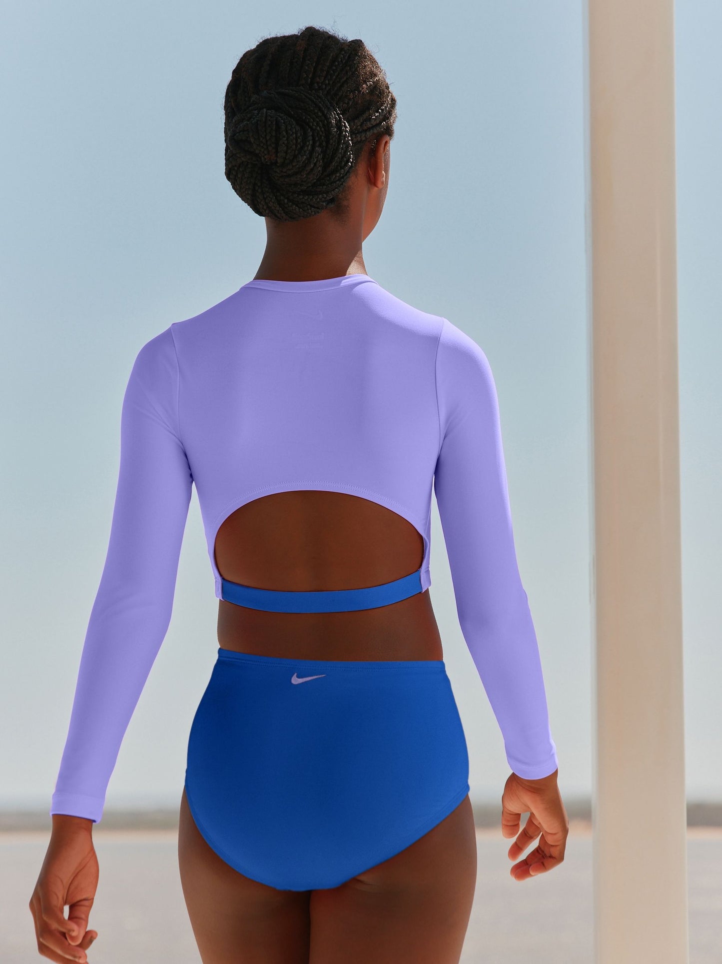 Dsiney Kidz - Nike Purple Colour Block Long Sleeve Bikini Set image 3