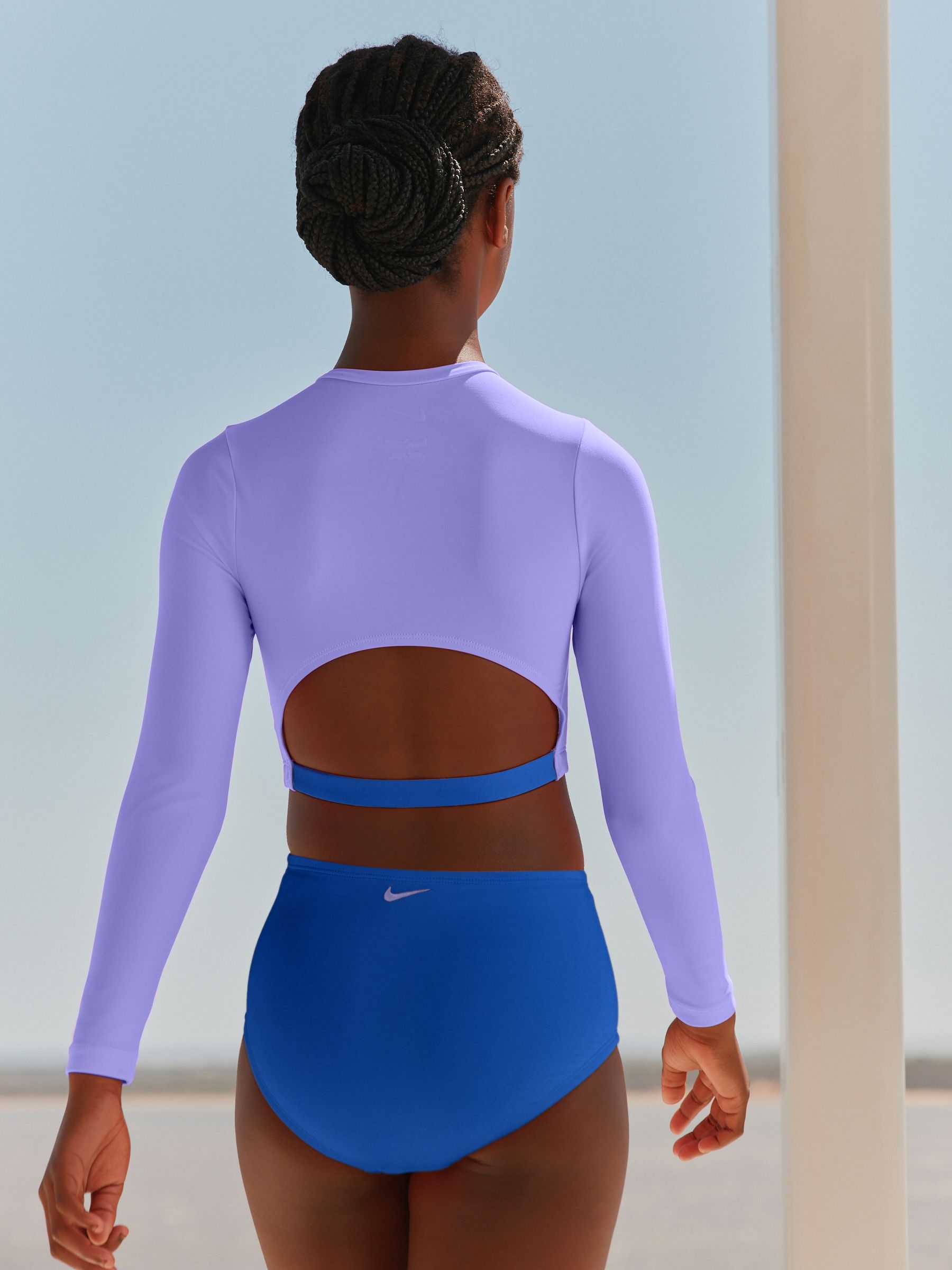 Dsiney Kidz - Nike Purple Colour Block Long Sleeve Bikini Set image 3
