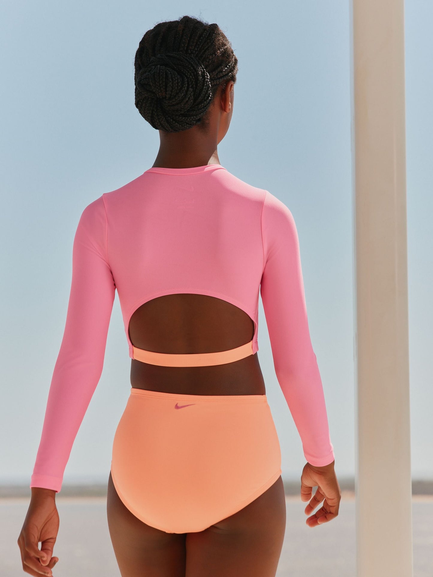 Dsiney Kidz - Nike Pink Colour Block Long Sleeve Bikini Set image 3