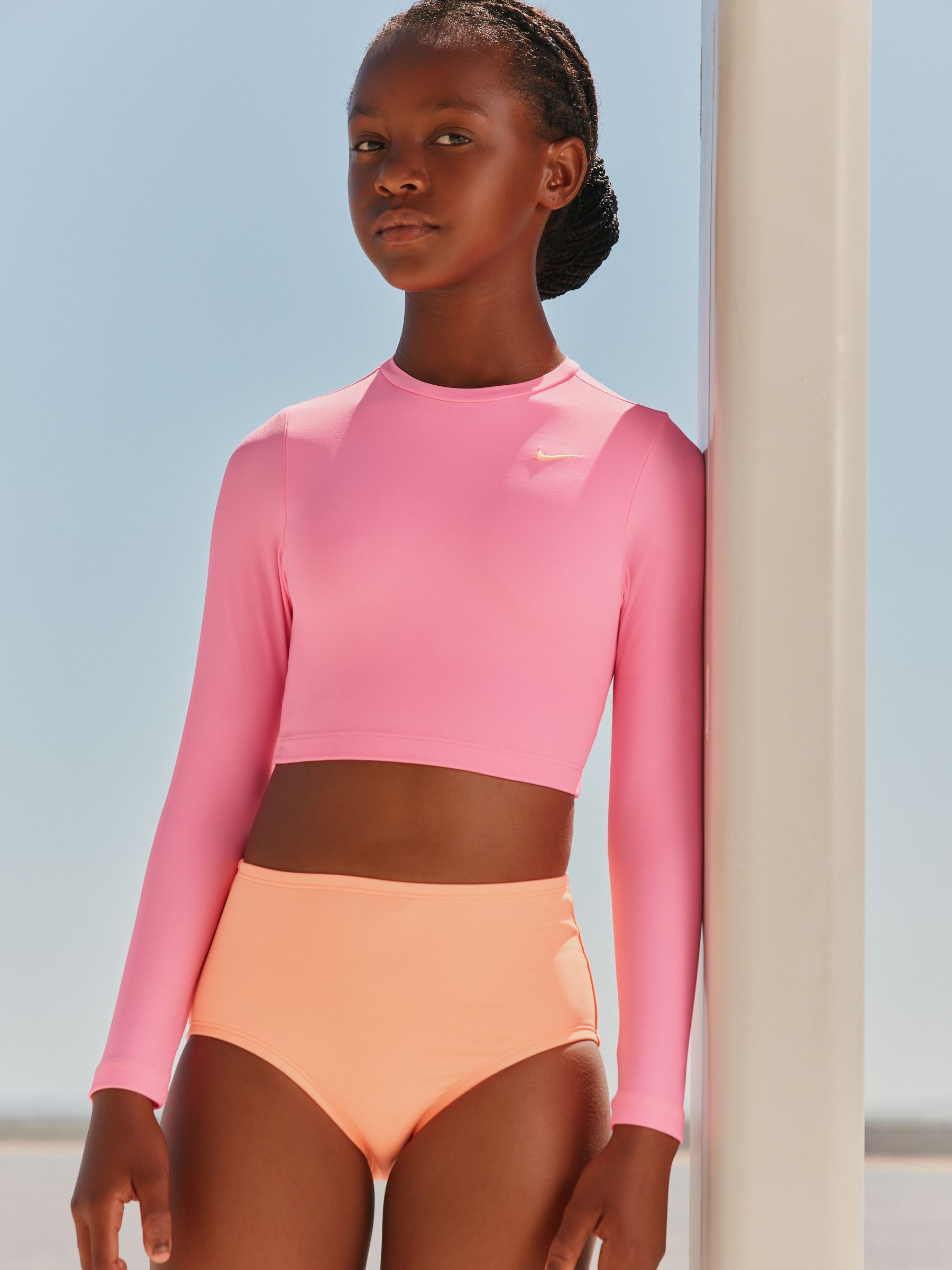 Dsiney Kidz - Nike Pink Colour Block Long Sleeve Bikini Set image 5