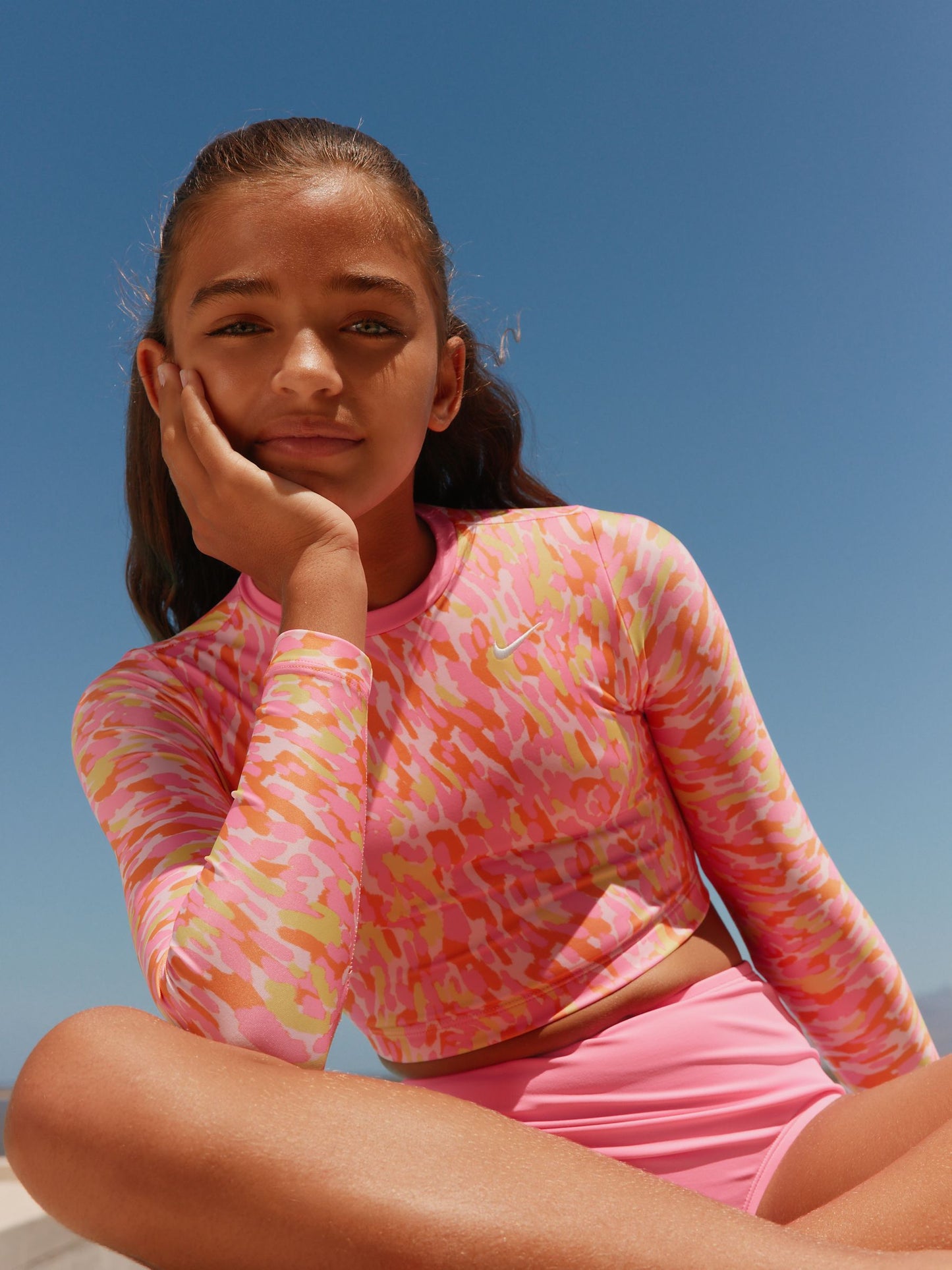 Dsiney Kidz - Nike Pink Animal Print Long Sleeve Bikini Set image 3