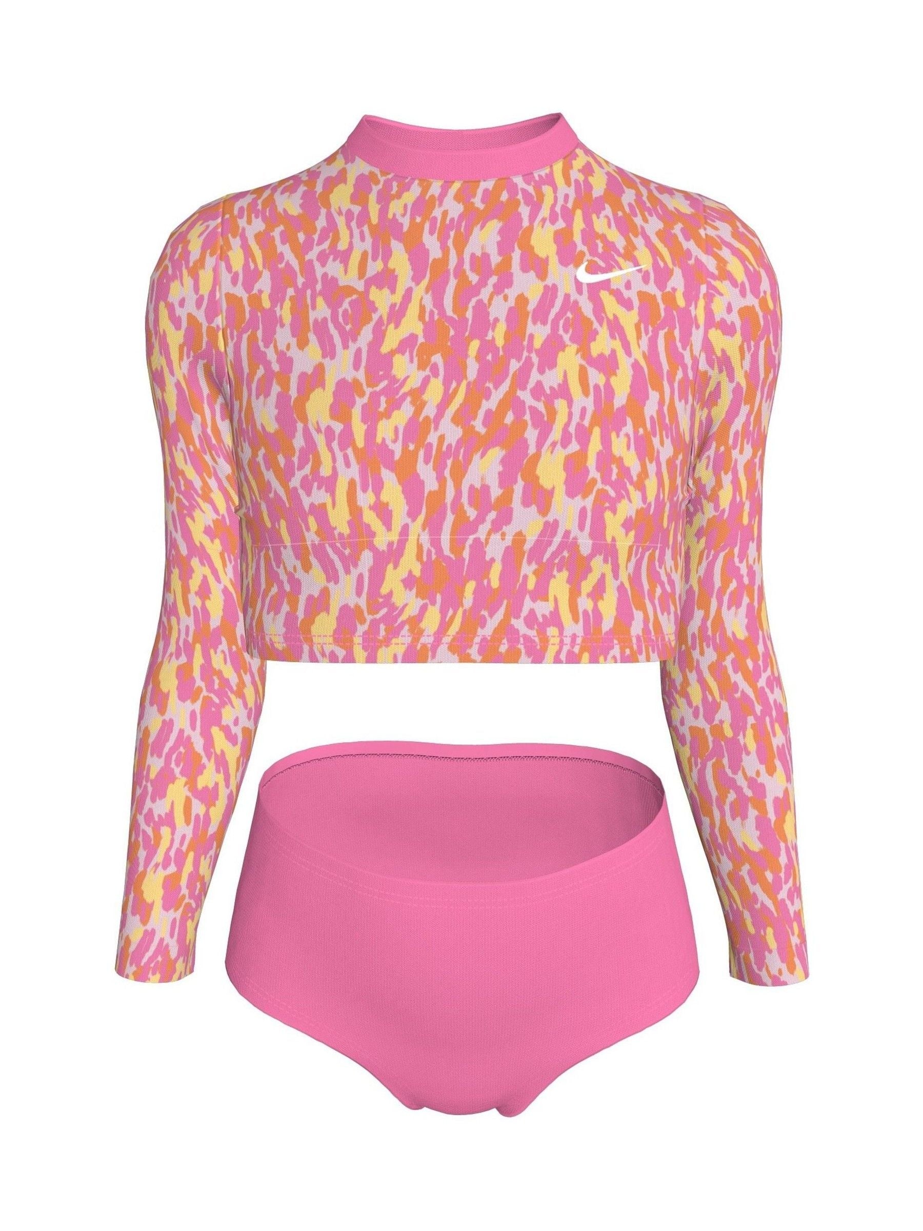 Dsiney Kidz - Nike Pink Animal Print Long Sleeve Bikini Set image 5