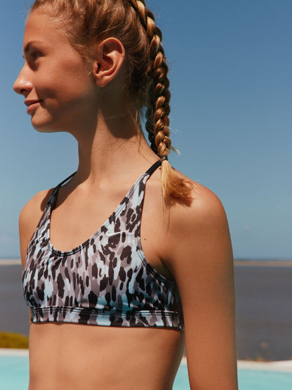 Dsiney Kidz - Nike Black Animal Print Lace Up Bikini Set image 4