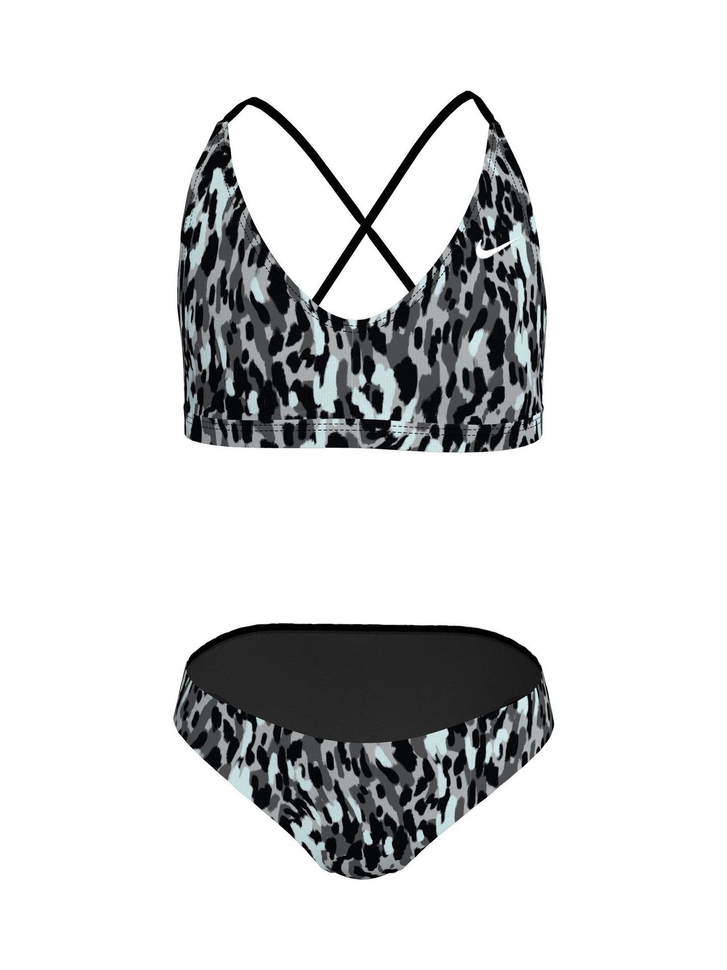 Dsiney Kidz - Nike Black Animal Print Lace Up Bikini Set image 5