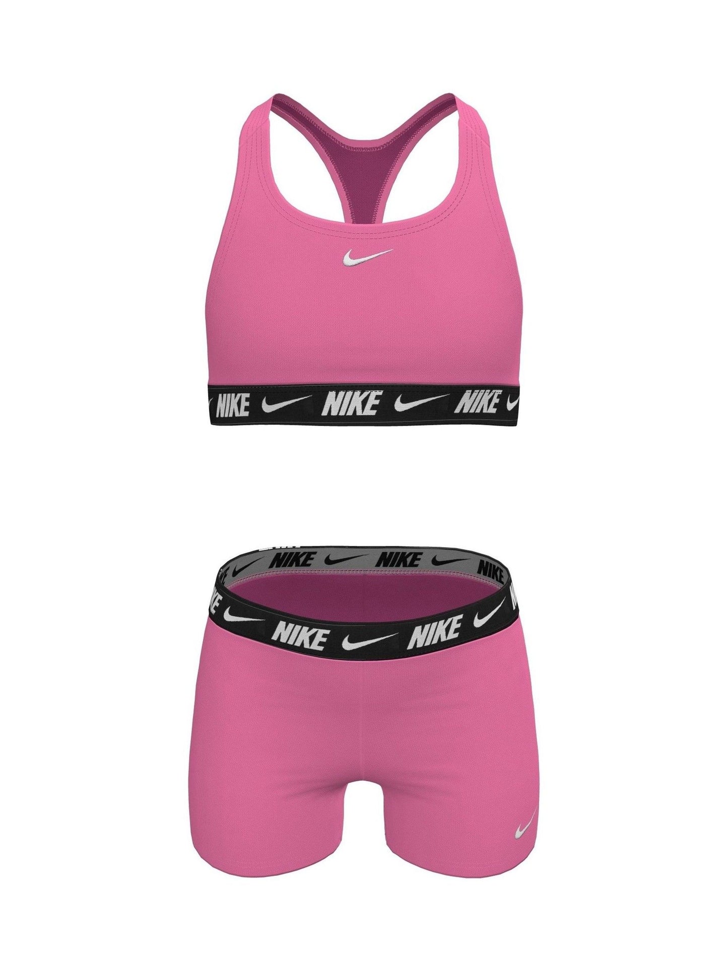 Dsiney Kidz - Nike Pink Logo Tape Racerback Bikini Shorts Set image 3