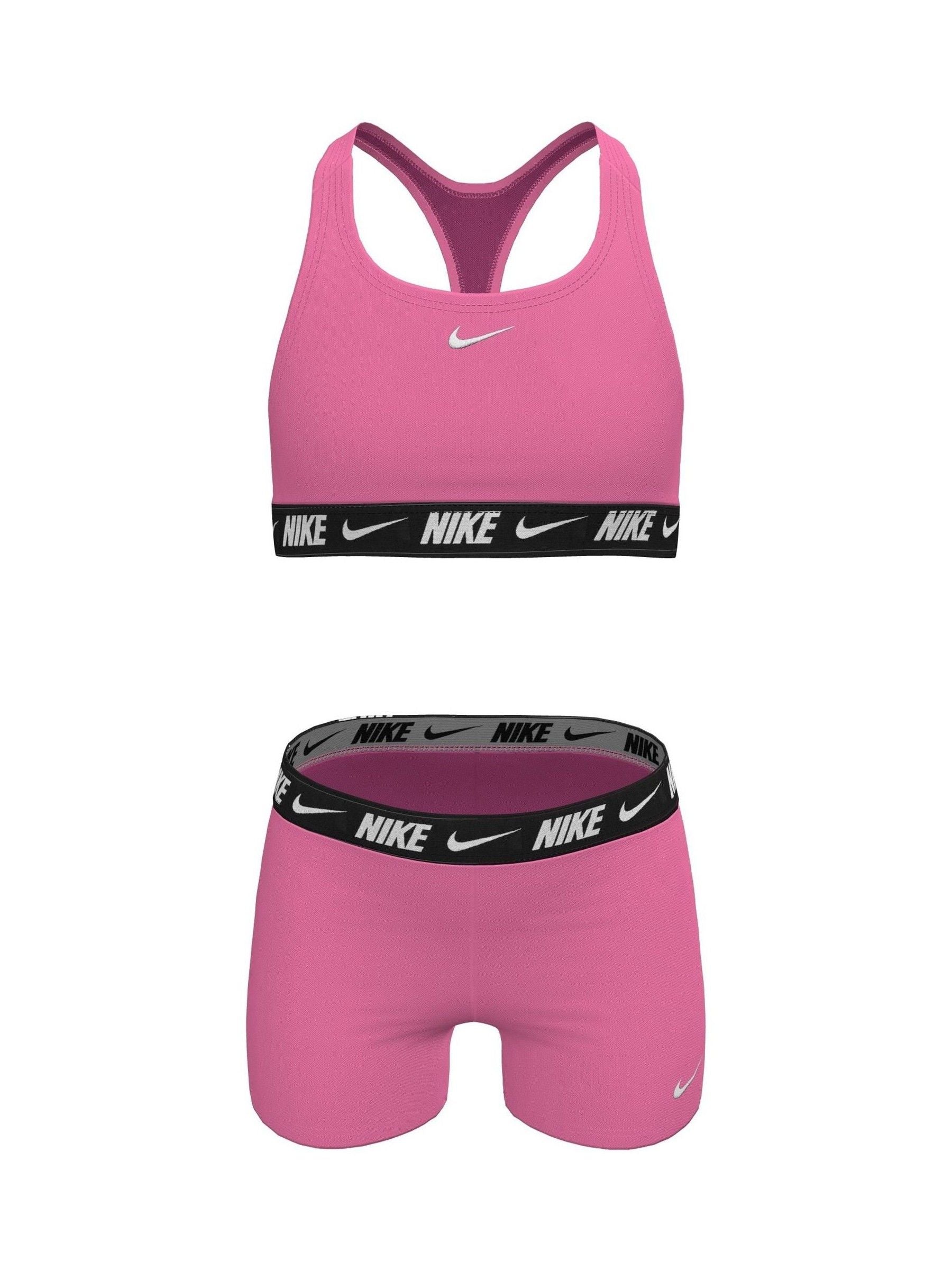 Dsiney Kidz - Nike Pink Logo Tape Racerback Bikini Shorts Set image 3