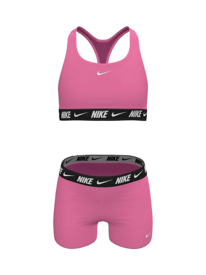 Dsiney Kidz - Nike Pink Logo Tape Racerback Bikini Shorts Set image 3