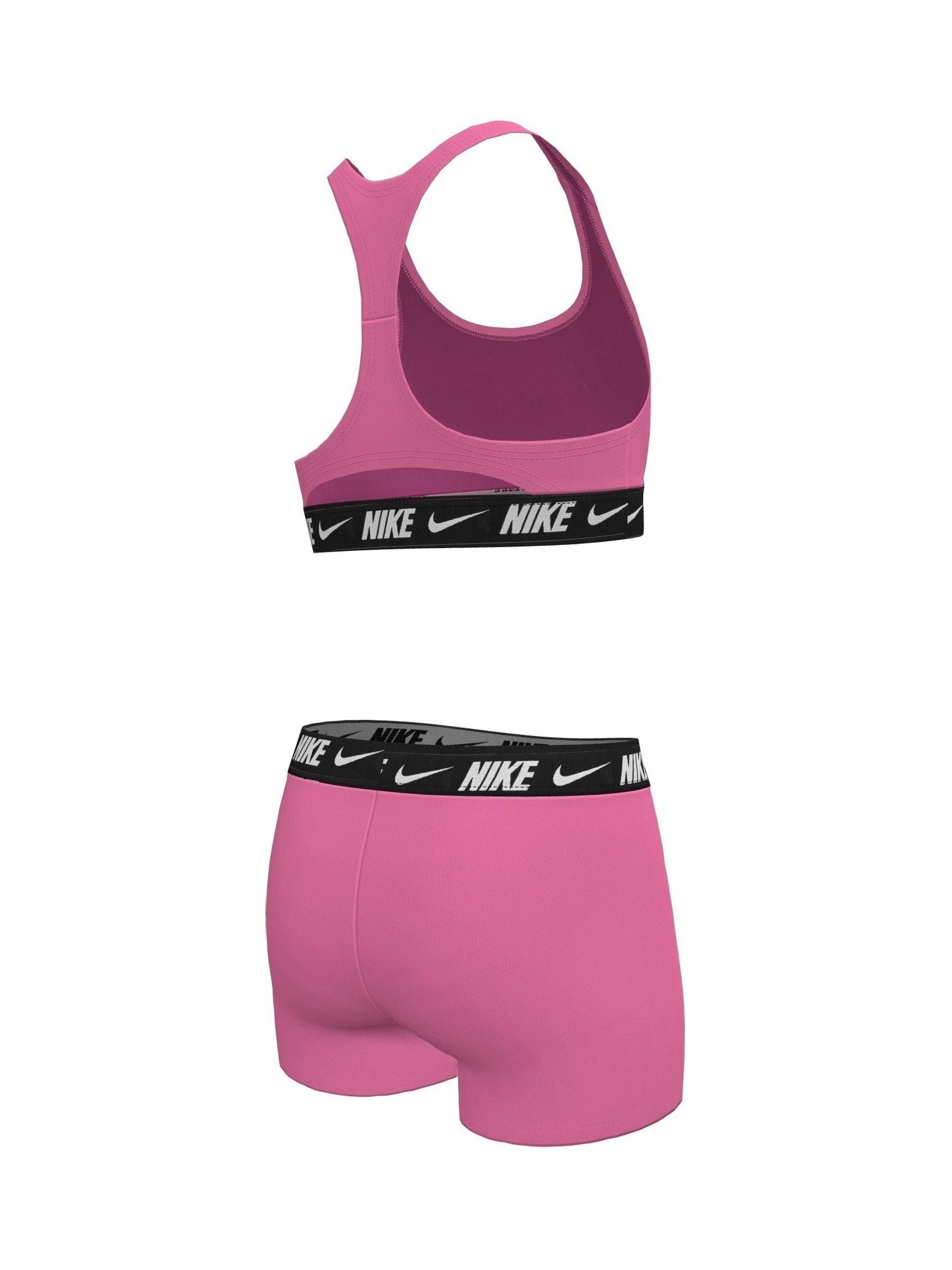 Dsiney Kidz - Nike Pink Logo Tape Racerback Bikini Shorts Set image 4