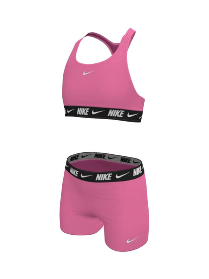 Dsiney Kidz - Nike Pink Logo Tape Racerback Bikini Shorts Set image 5