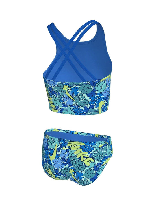 Dsiney Kidz - Nike Blue Doodle Floral Spiderback Midkini Bikini Set image 2
