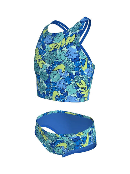 Dsiney Kidz - Nike Blue Doodle Floral Spiderback Midkini Bikini Set image 3
