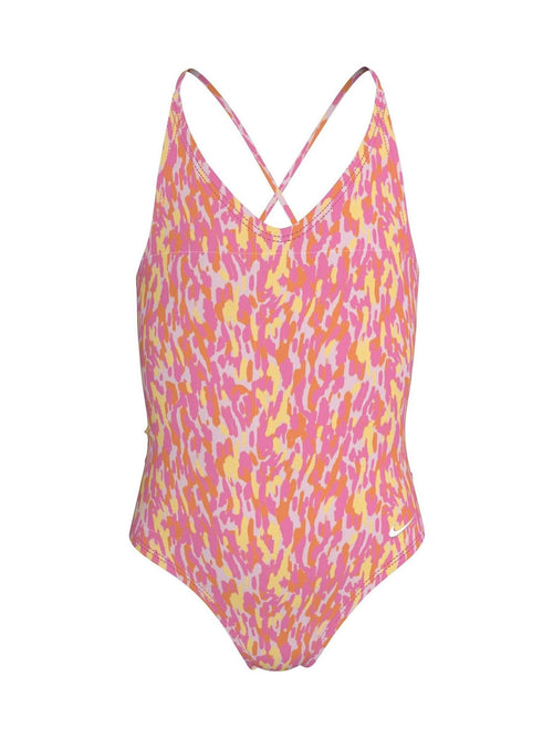 Dsiney Kidz - Nike Pink Animal Print Lace Up One Piece Swimsuit image 1
