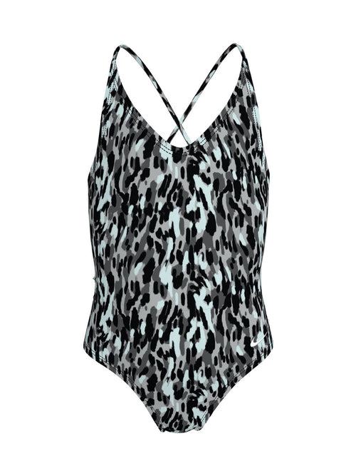 Dsiney Kidz - Nike Black Animal Print Lace Up One Piece Swimsuit image 1