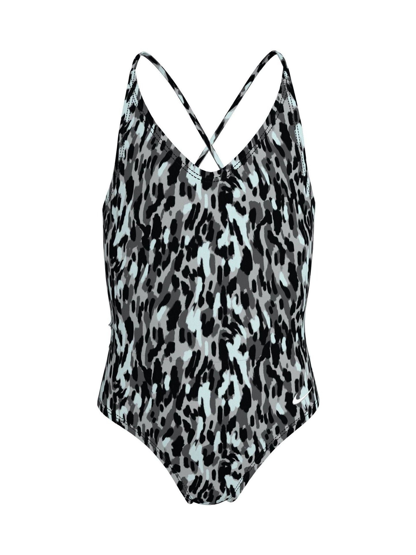 Dsiney Kidz - Nike Black Animal Print Lace Up One Piece Swimsuit image 1