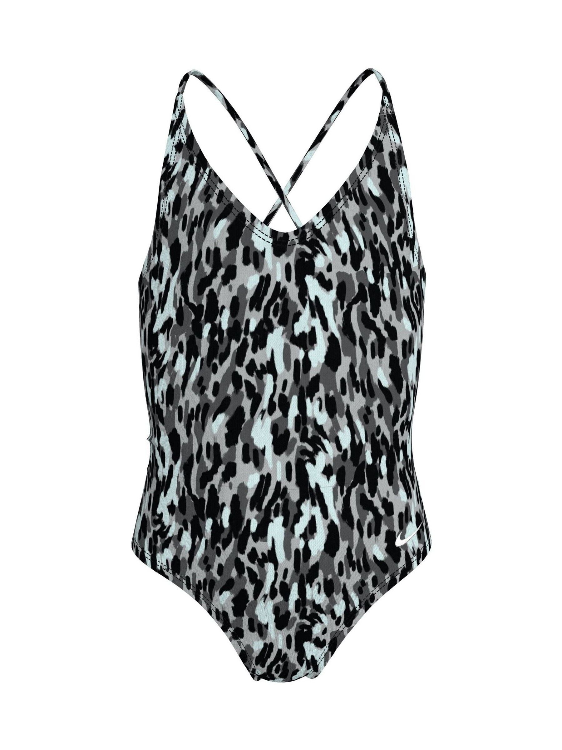 Dsiney Kidz - Nike Black Animal Print Lace Up One Piece Swimsuit image 1