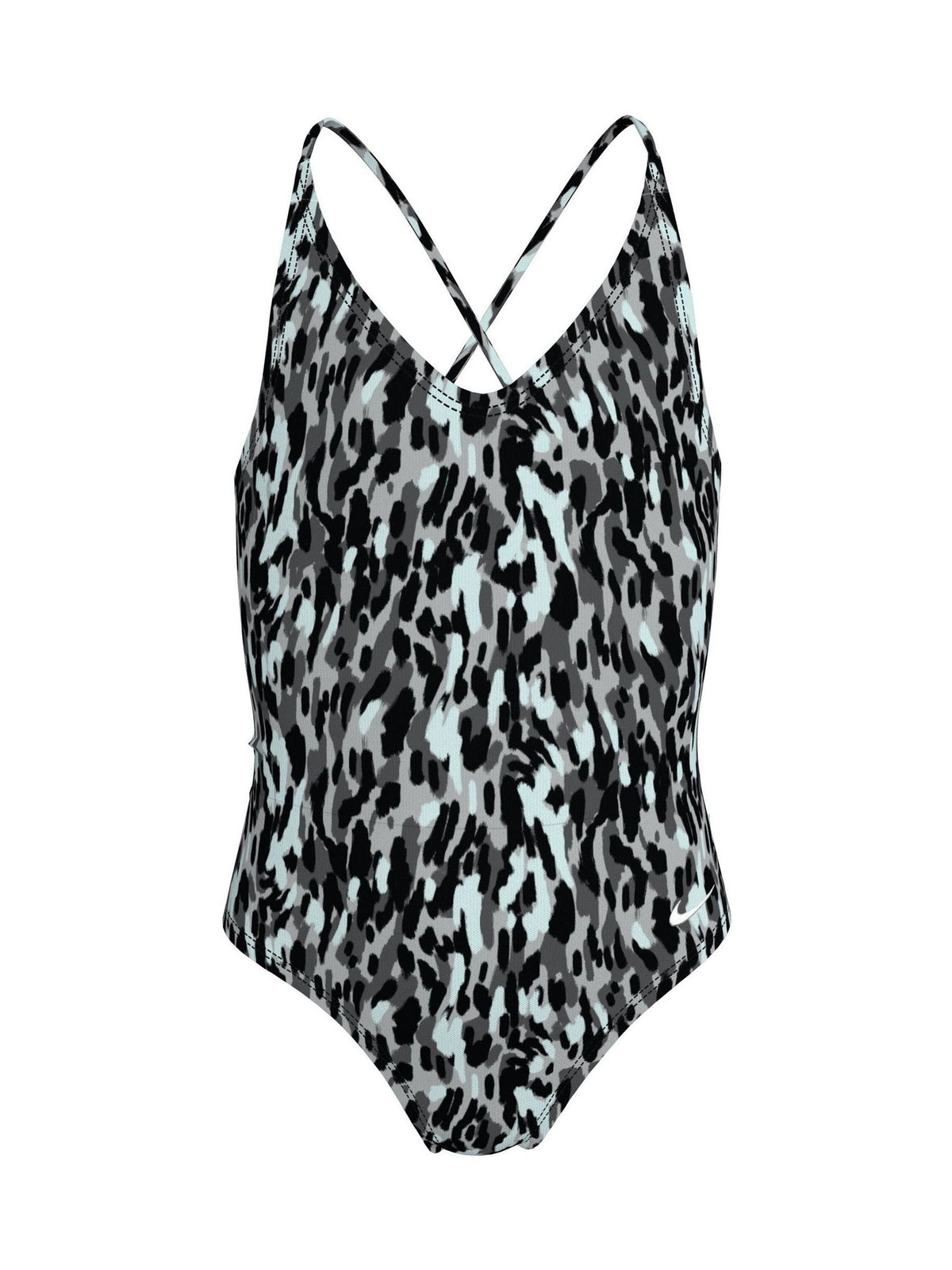 Dsiney Kidz - Nike Black Animal Print Lace Up One Piece Swimsuit image 1