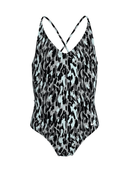 Dsiney Kidz - Nike Black Animal Print Lace Up One Piece Swimsuit image 1