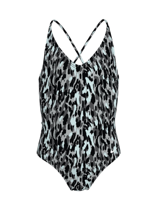 Dsiney Kidz - Nike Black Animal Print Lace Up One Piece Swimsuit image 1