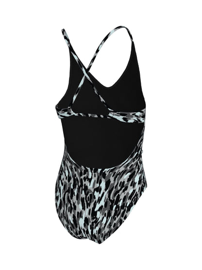 Dsiney Kidz - Nike Black Animal Print Lace Up One Piece Swimsuit image 2
