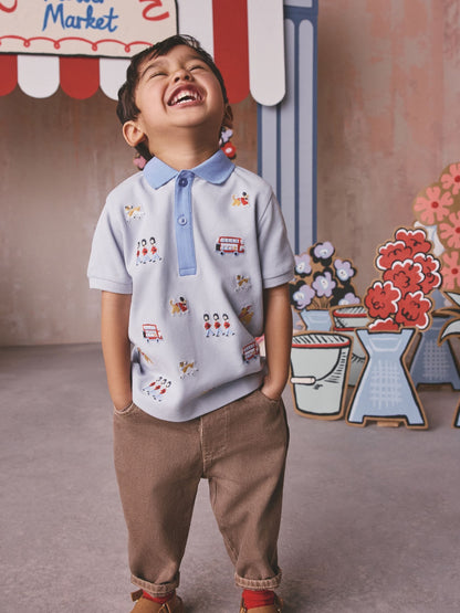 Dsiney Kidz - Blue London Embroideries Cath Kidston Polo Shirt (3mths-7yrs) image 2