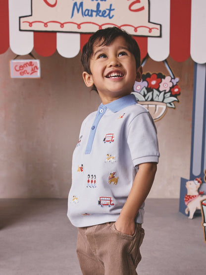 Dsiney Kidz - Blue London Embroideries Cath Kidston Polo Shirt (3mths-7yrs) image 3