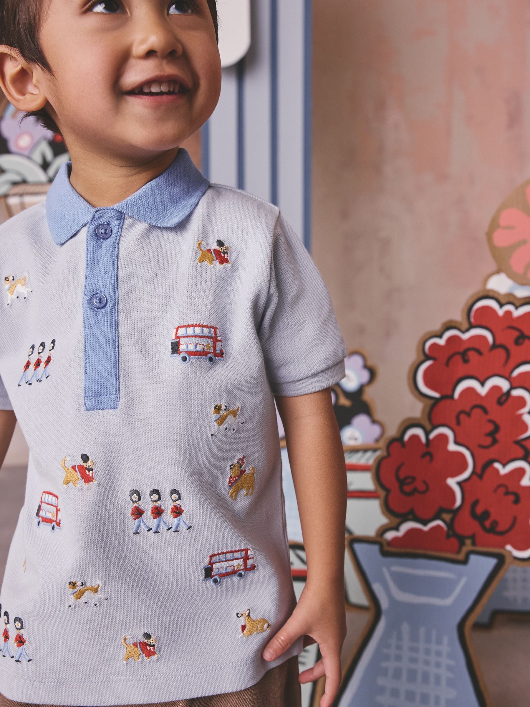 Dsiney Kidz - Blue London Embroideries Cath Kidston Polo Shirt (3mths-7yrs) image 5