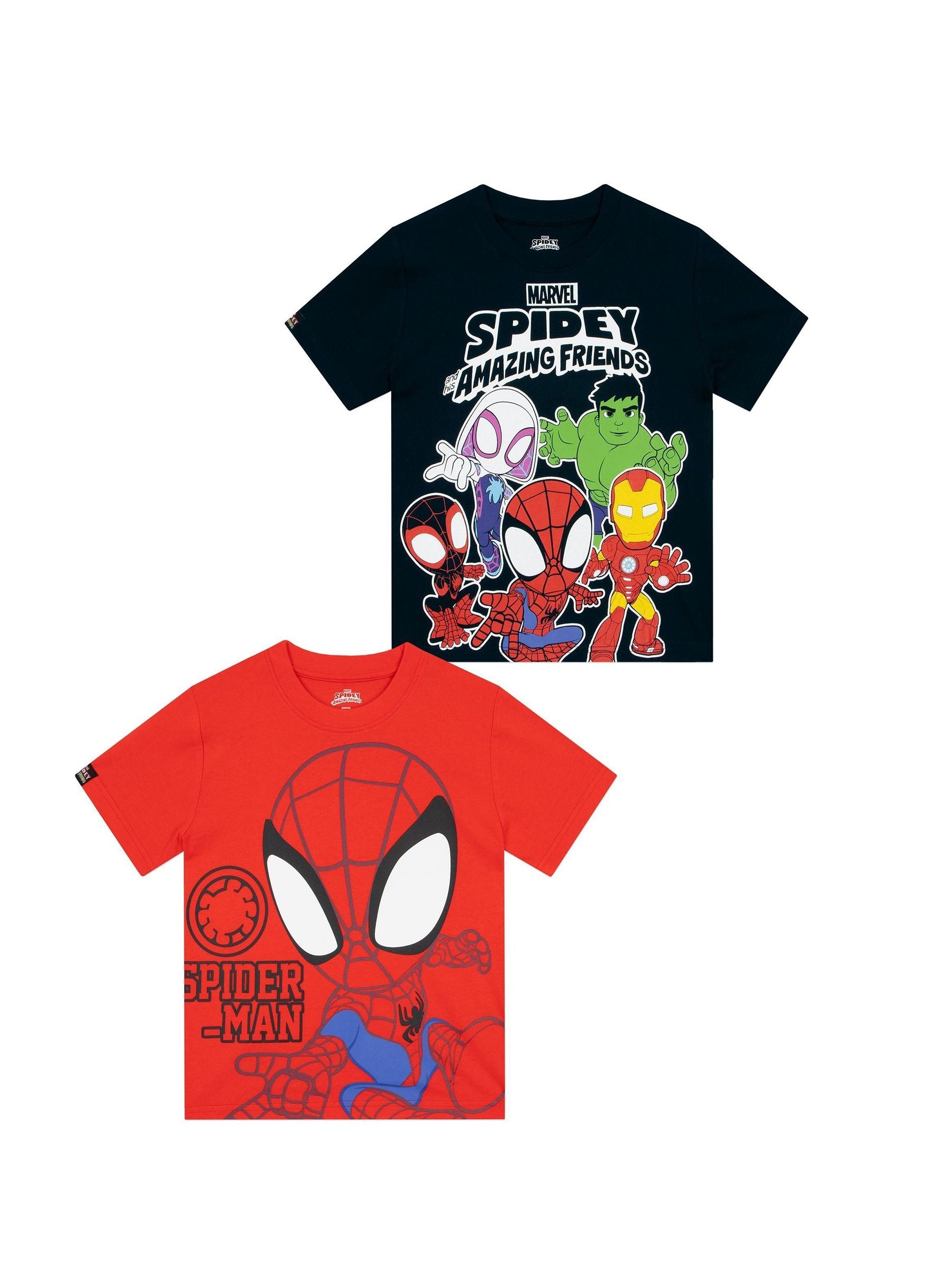 Dsiney Kidz - Character Red Marvel Spidey And His Amazing Friends T-Shirts 2 Pack image 1