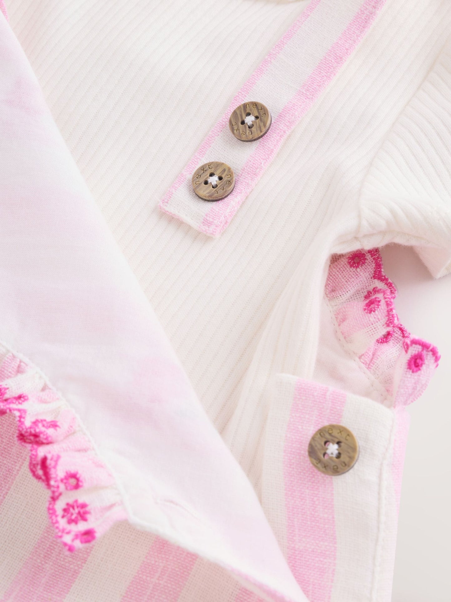 Pink Stripe Baby Dungarees and Bodysuits Set 2 Piece (0mths-2yrs) image 6